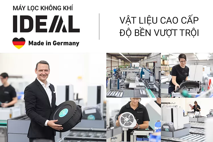 Máy lọc không khí IDEAL – Vật liệu cao cấp, độ bền vượt trội